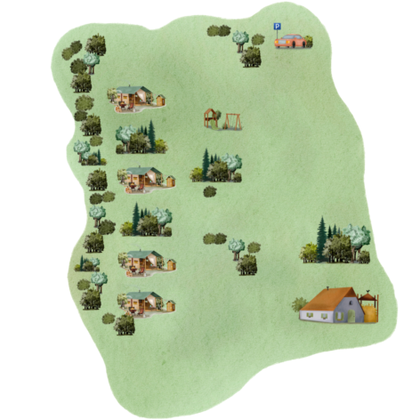 Hoeve Zeeland map of glamping tents